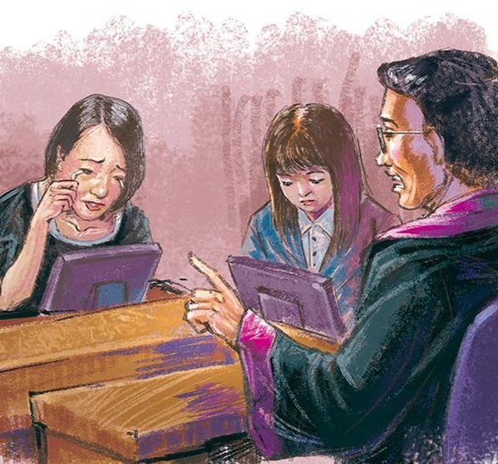 传小s接受侦讯当庭落泪 老公将责任推给公公