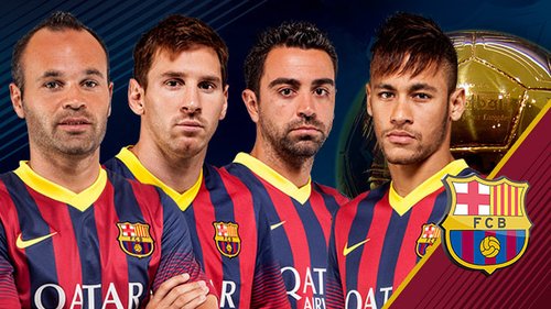 梅西、伊涅斯塔、哈维、内马尔入选金球奖候选