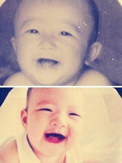 曝郭涛与石头童年对比照 网友：傻傻分不清(图)