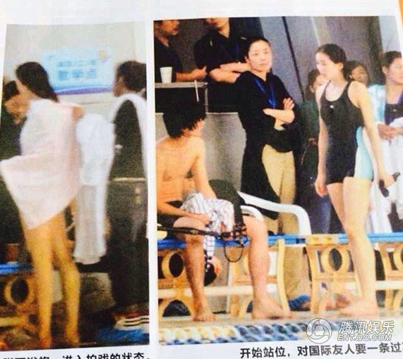 刘诗诗穿清凉泳装现身片场 高挑身材展露无疑