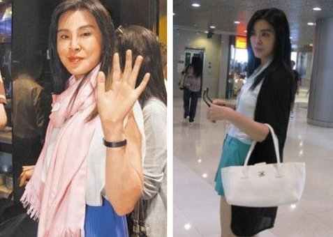 46岁王祖贤素颜近照 长发购物气质佳(图)