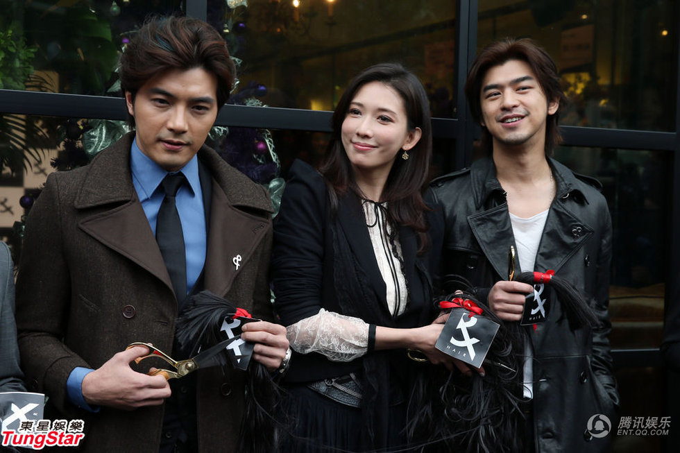 高清：林志玲投资发廊成股东 抱恙出席剪彩仪式