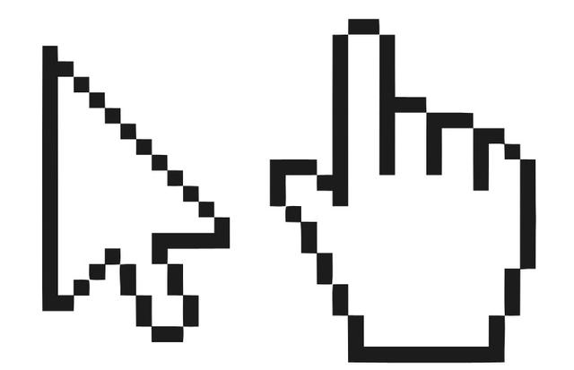 鼠标指示符为何是略向左偏的箭头?