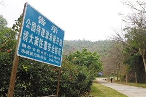 围岭公园立项15年仍是荒山