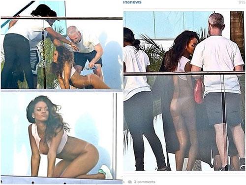 歌星蕾哈娜阳台拍写真 当众<em>下半身全裸</em>(图)_娱