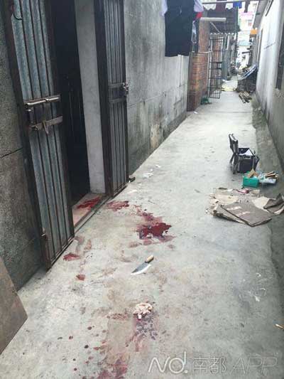 广东开平一男子求婚遭拒 持刀将女友砍成血人