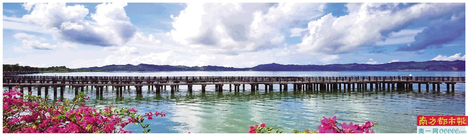 汕尾市中心城区的品清湖,风景优美宜人。 汕宣供图